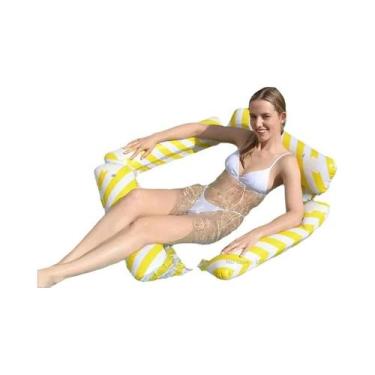Imagem de Colchão Inflável Flutuante Para Água, Espreguiçadeira, Boia De Natação