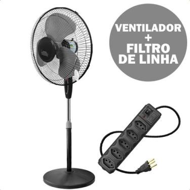 Imagem de Ventilador Torre Pedestal 127V 45W 3 Hélices Altura Ajustável Até 130c