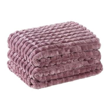 Imagem de Cobertor Queen Flannel Fofy Rosé - LILLY HOME ENXOVAIS