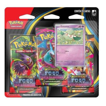 Imagem de Blister Pokémon Fogo Fantasmagórico 19 Cartas - Copag
