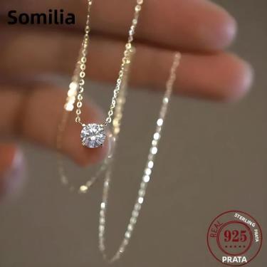 Imagem de Colar Feminino De Prata Esterlina 925 Banhado a Ouro 18k Com Zircônia 