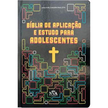 Imagem de Bíblia De Aplicação E Estudo Para Adolescentes  Capa Dura  Capa Tetris