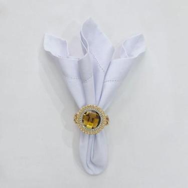 Imagem de Porta Guardanapo Medalhão Brilho - Decor Madame Blue, Caramelo