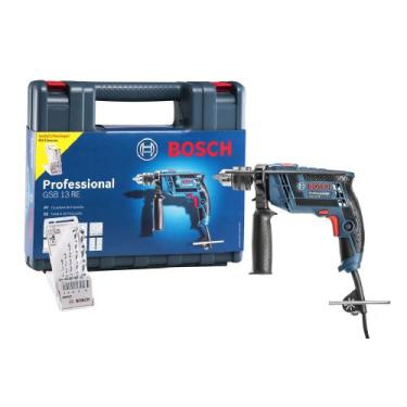 Imagem de Furadeira Impacto 1/2 com 5 brocas e maleta 650W 110V GSB 13 RE BOSCH,