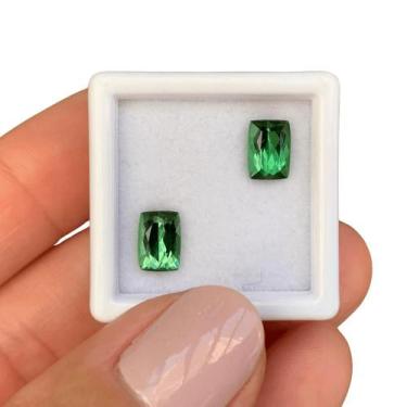 Imagem de Turmalina Verde Azulada Cushion Par 2,25ct - ENE2ESE