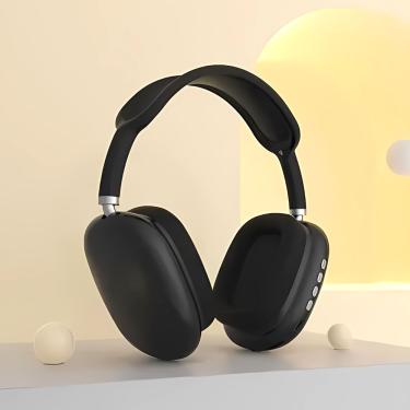 Imagem de Headphone Bluetooth P9 com Microfone Entrada Micro SD e Rádio FM sem Fio Preto