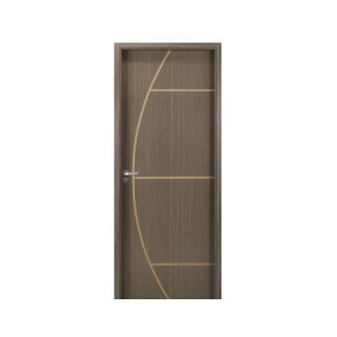 Imagem de Kit Porta de Madeira Decorada 215x74cm com Batente de MDF Ultra 16cm G