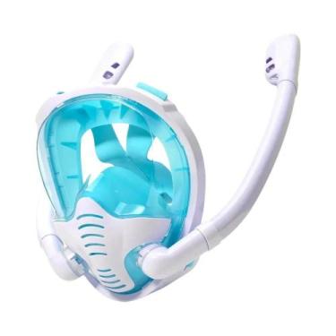 Imagem de Máscara de Snorkel Facial com Visão Panorâmica 180° - Silicone Seco Su