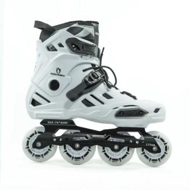 Imagem de Patins Inline Roller Profissional Munchi M10 Branco Rockeado Abec11, 3