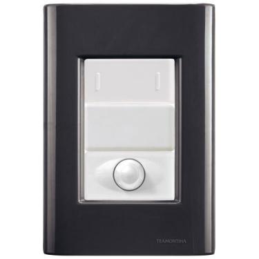 Imagem de Cj Interruptor paralelo + Dimmer ajustável Giz Grafite Tramontina comp