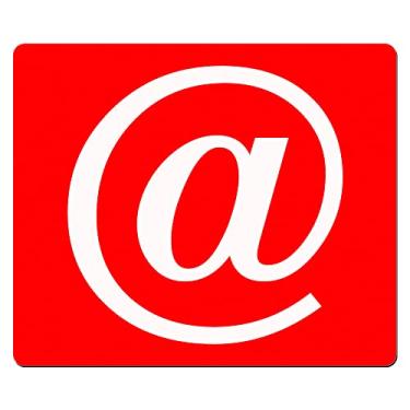 Imagem de Mouse Pad Retangular Arroba em PVC TopGet - (Vermelho)