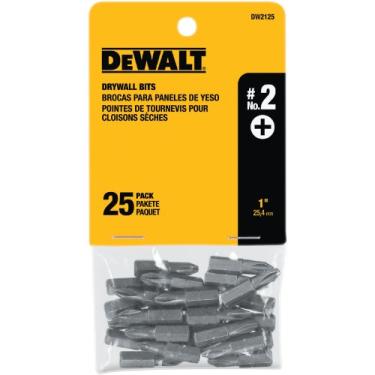Imagem de DEWALT DW2125#2 Phillips Ponta de broca de drywall (pacote com 25), prata metálica