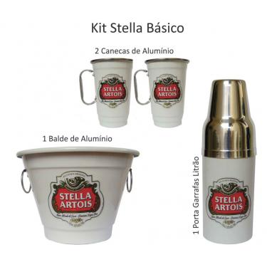 Imagem de Kit Cerveja - Stella Balde De Gelo Canecas E Porta Garrafas br - Branco