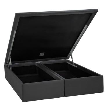 Imagem de Base Baú Physical Camurça Cinza Queen (158x198x39) - Ortobom