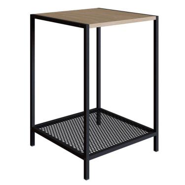 Imagem de Mesa Lateral 1 Prateleira Estilo Industrial York Hanover/Preto - Artesano