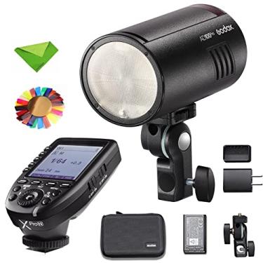 Imagem de Godox Flash AD100Pro com gatilho de flash Xpro-N, 100 Ws 2,4 G 1/8000 HSS, 360 flashes de potência total, bateria de 2600 mAh, suporte para fotografia com luz estroboscópica TTL/M/multifunções