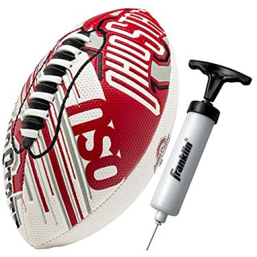 Imagem de Franklin Sports Ohio State Football - Mini futebol americano juvenil - 21,5 cm - textura espacial fácil de segurar - perfeita para crianças!