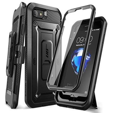 Imagem de SUPCASE Capa para iPhone SE 3ª geração/iPhone SE 2ª geração/iPhone 7/iPhone 8 (Unicorn Beetle Pro), com protetor de tela e suporte e coldre capa resistente para Apple iPhone SE, preta