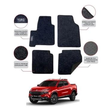 Imagem de Tapete Carpete Fiat Toro Luxo Pvc Sport 2016 à 2021