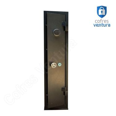 Imagem de Cofre Armário Digital 130x30x30 para 09 peças (03 longas e 06 curtas) Preto com Vermelho