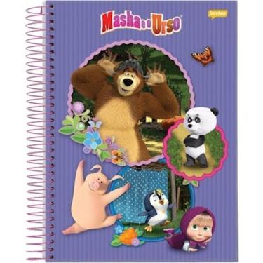 Imagem de Caderno Espiral Univ Cd 1X1 96Fls Masha E O Urso Jandaia