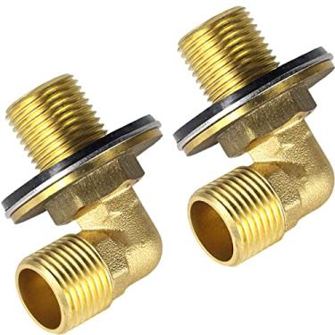 Imagem de Kit de instalação para torneira de pia de cozinha comercial de montagem na parede, kit montado em backsplash conjunto de adaptador de conector de torneira para pia de aço inoxidável comercial preparação de cozinha e pia utilitária, G1/2, latão maciço