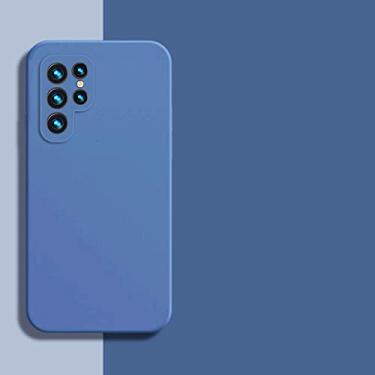 Imagem de Para Samsung Galaxy S23 Ultra Case Capa S22 Plus S21 FE Silicone Líquido Macio à Prova de Choque Capas de Telefone Para Samsung S23 Ultra, Azul, Para Samsung S22