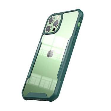 Imagem de Capa de armadura à prova de choque de luxo para iphone 14 13 12 11 pro xs max x xr 6s 7 8 plus se capa de telefone celular traseira concha clara amortecedor macio, verde exército, para iphone x 10