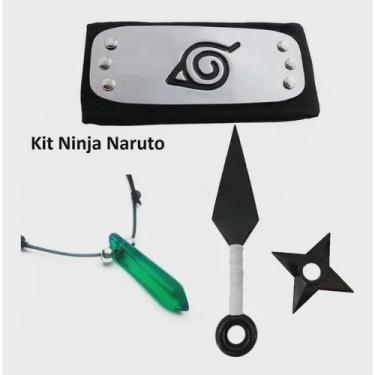 Kit Naruto Boruto - Bandana Aldeia da Folha + Colar / Pingente Tsunade +  Anel Akatsuki Itachi : : Moda