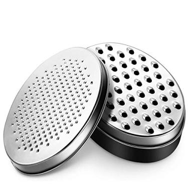 Imagem de (Preto) - Ralador de queijo Citrus Lemon Zester com recipiente e tampa de armazenamento de alimentos - perfeito para queijo parmesao duro ou cheddar macio, gengibre, vegetais, manteiga, chocolate e noz-moscada (preto)