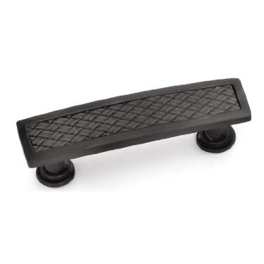 Imagem de Laurey 12492 Ferragens para armário 96 mm Puxador retangular, Bronze friccionado a óleo e preto