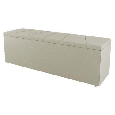 Imagem de Calçadeira Baú King Size Berlyn 195cm Veludo Bege