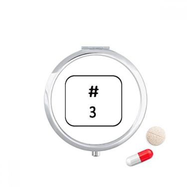 Imagem de Caixa de armazenamento de medicamentos com símbolo de teclado para 3 comprimidos
