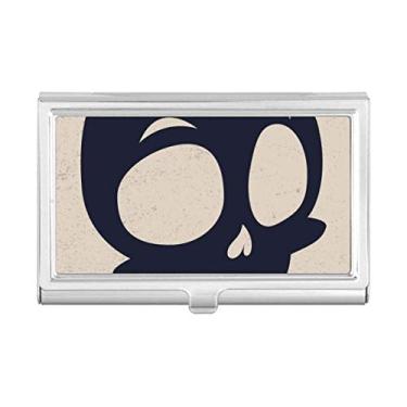 Imagem de Porta-cartões de visita de esqueleto com olhos grandes de Halloween