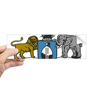 Imagem de DIYthinker Adesivo retangular para para-choque com emblema nacional da África da Suazilândia, decalque para janela