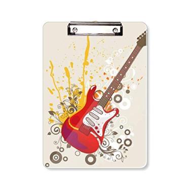 Imagem de Prancheta para guitarra elétrica, Jazz Music Culture Pasta, bloco de notas A4