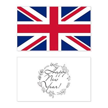 Imagem de Bandeira nacional do Reino Unido Europa festival ano novo cartão felicitações mensagem presente