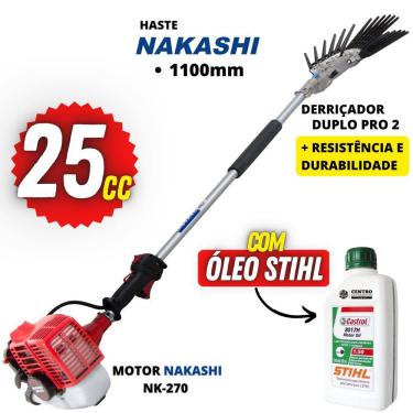 Imagem de Equipamento de Derriçar Café Nakashi Para Colheitas de Café com Haste de 1100mm e Motor...