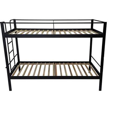 Imagem de Conjunto para Quarto 1 Beliche e 1 Escrivaninha Completa Casa Preto Fosco