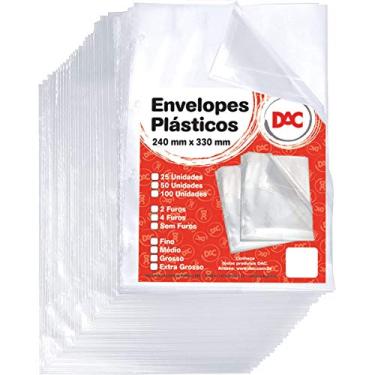 Imagem de Blister Envelope Plástico Ofício com espessura Grossa e 4 Furos – 50 unid – 5076-50