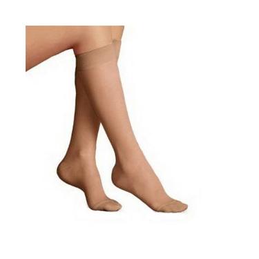 Imagem de BSN Medical Jobst UltraSheer 15-20 mmHg Meias de compressão na altura do joelho, bico fechado, natural, extra larg - 1 par