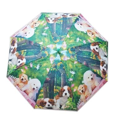 Imagem de Guarda Chuva Estampa Pet  Abertura Automática - Modelo Cachorro