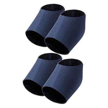 Imagem de DOITOOL 2 Pares Coberturas hidratantes para calcanhar cuidados com os pés meias de salto para pés secos e rachados protetor de calcanhar protetor de pé meia reutilizável solas