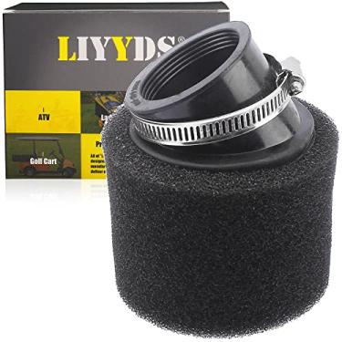 Imagem de LIYYDS Universal 48mm 49mm 50mm Angled Double Foam Pod Performance Limpador de Filtro de Ar 50cc 70cc 90cc 110cc 125cc Motocicleta ATV Quad Scooter Go Kart Moped Pit Dirt Racing Super Pocket Mini Bike