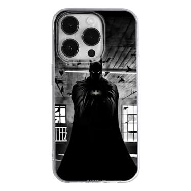 Imagem de ERT GROUP Capa de celular para Apple iPhone 14 Pro Max, original e oficialmente licenciada DC padrão Batman 068, perfeitamente adaptada à forma do celular, capa de TPU