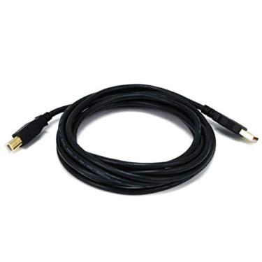 Imagem de Monoprice Cabo USB 2.0 A macho B macho 28/24AWG banhado a ouro de 3 metros