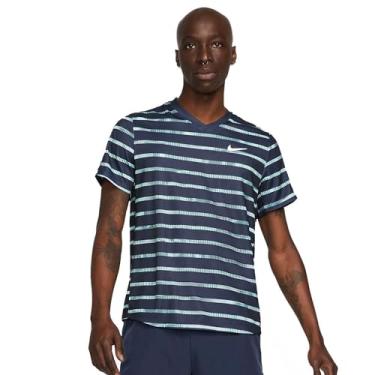 Imagem de Nike Camiseta masculina Court Dri-Fit Victory, Listra azul marinho, P