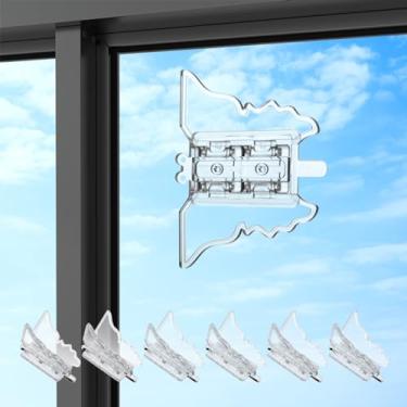 Imagem de 6 peças de fechadura de porta deslizante à prova de crianças, trava de segurança de janela de vidro deslizante para porta de pátio, porta deslizante de guarda-roupa, porta de armário, sem necessidade