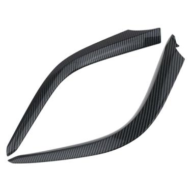 Imagem de Osompar Tira de acabamento do painel central inferior compatível com Toyota Corolla 2007-2013 de fibra de carbono para moldura de mudança esquerda e direita