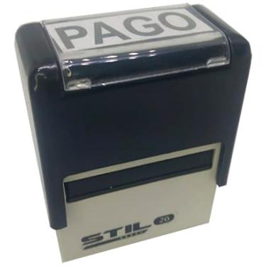 Imagem de CARIMBOS AUTOMATICOS STILO 20 - PAGO - ESTOJO PRETO TINTA PRETO